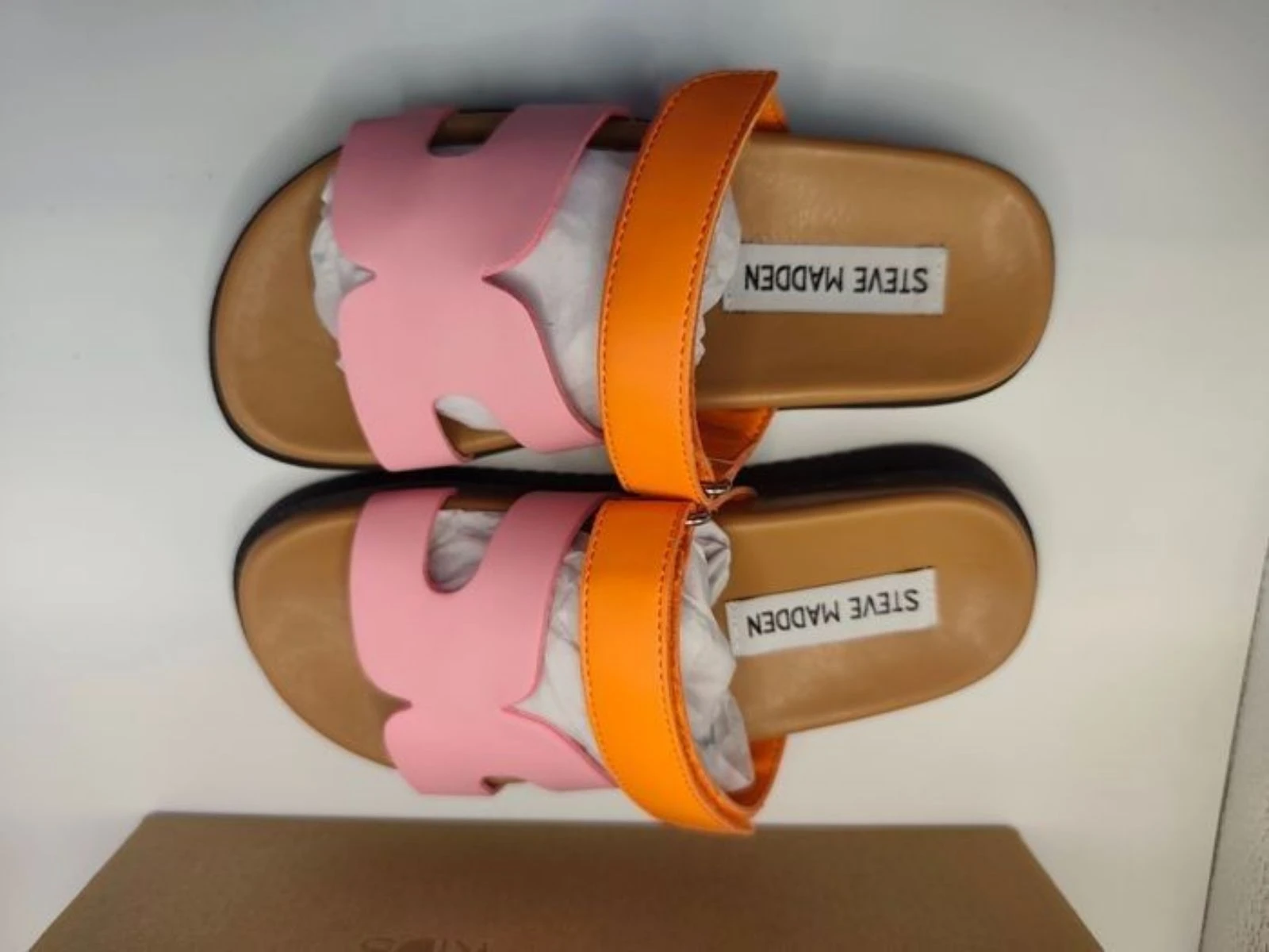 Steve Madden Kids – Sandalias nuevas con caja | Color rosa y naranja | Cómodas y de moda – photo 2